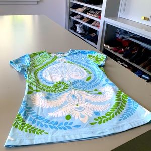 J. McLaughlin Patterned Tee Size Small